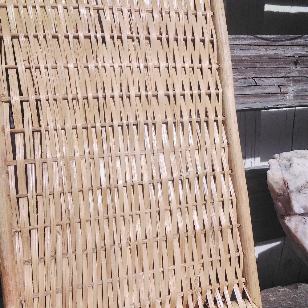 5 For $50🔥  Vintage Woven Bamboo Cutlery Or Desk Tray W Added Ribbon Trim - Picture 10 of 10